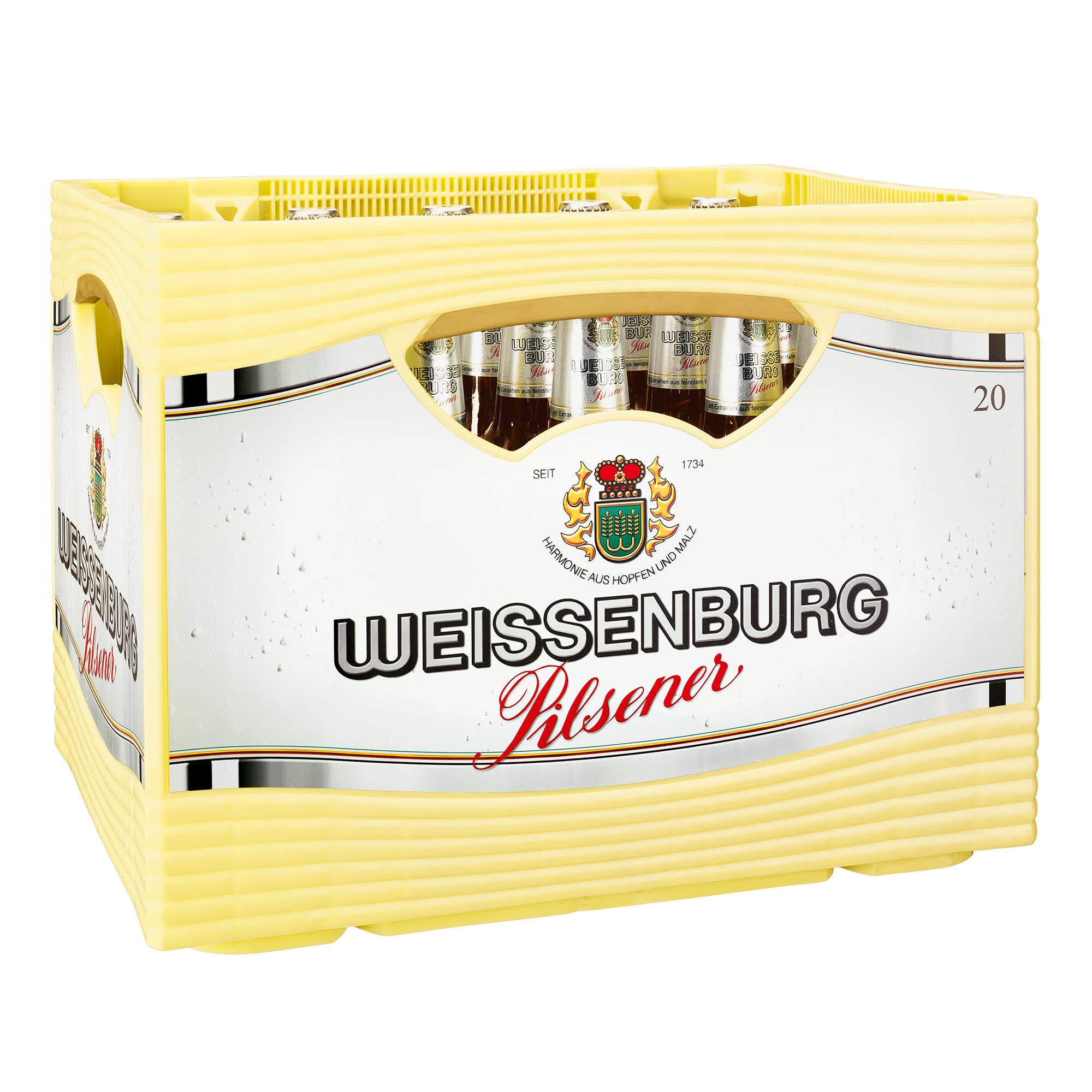Produktabbildung Weissenburg Pilsener Kasten 20 x 0,5 l